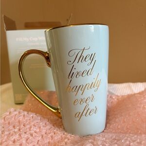 NWT- They Lived Happily Ever After Gold Mug
